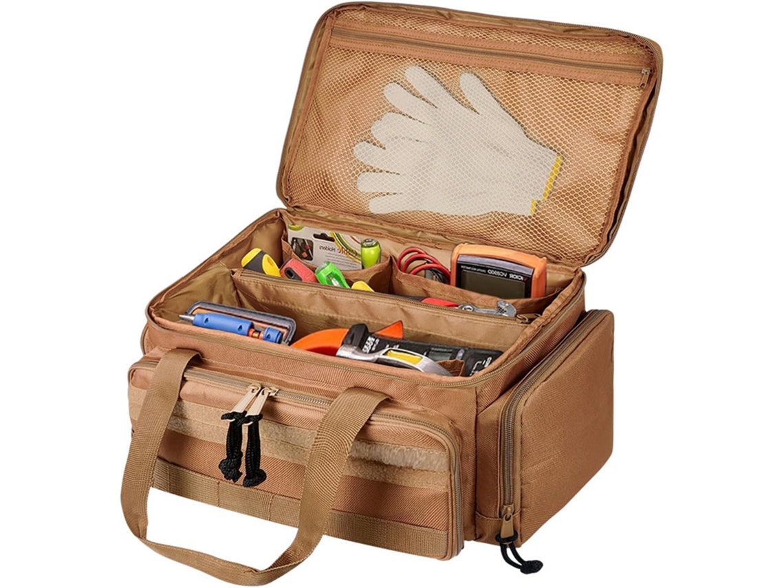 Bolsa para ferramentas de eletricista, grande capacidade, ergonômica, ideal para manutenção doméstica e uso externo.