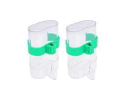 Conjunto de 2 Bebedouros Automáticos em Plástico Transparente para Pássaros AQUAFORGE