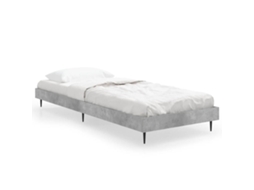 Bed Frame, Bed Frames Vidaxl Cinzeto Madeira Processada (75 X 190 Cm)