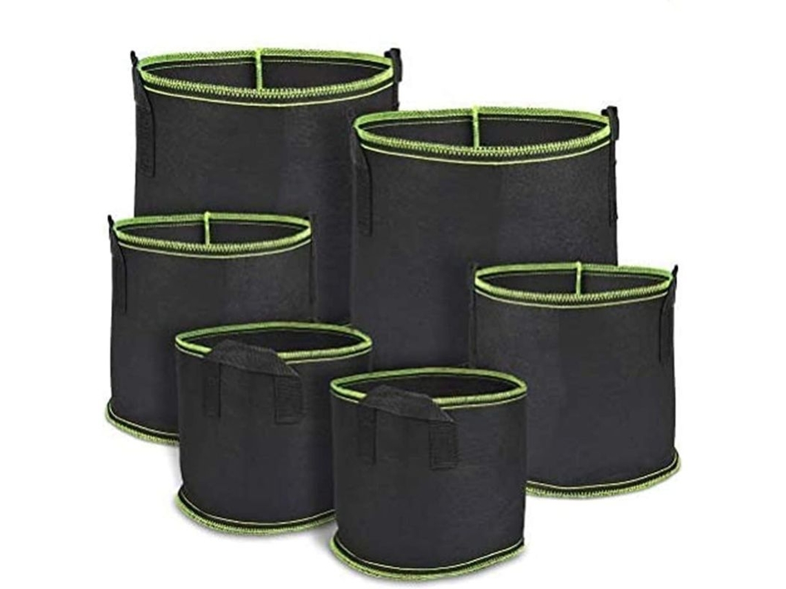 Bolsas Reutilizáveis De Cultivo De 17,7 Litros Para Plantas Com Tela Não Tecida E Alças