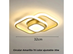 Luminária de Corredor Led Moderna em Estilo Nórdico MDUG (dourada, 30 W)