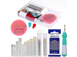 Conjunto De Agulhas De Costura Manual, Agulhas De Bordado Sortidas Com Popper, Enfiador Slowmoose