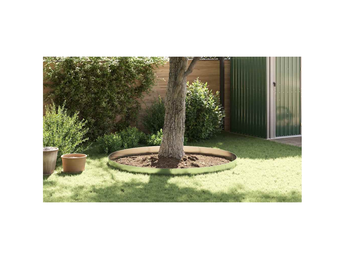 Vidaxl Cerca De Grama 100 X 20 X 0,07 Cm Aço Galvanizado