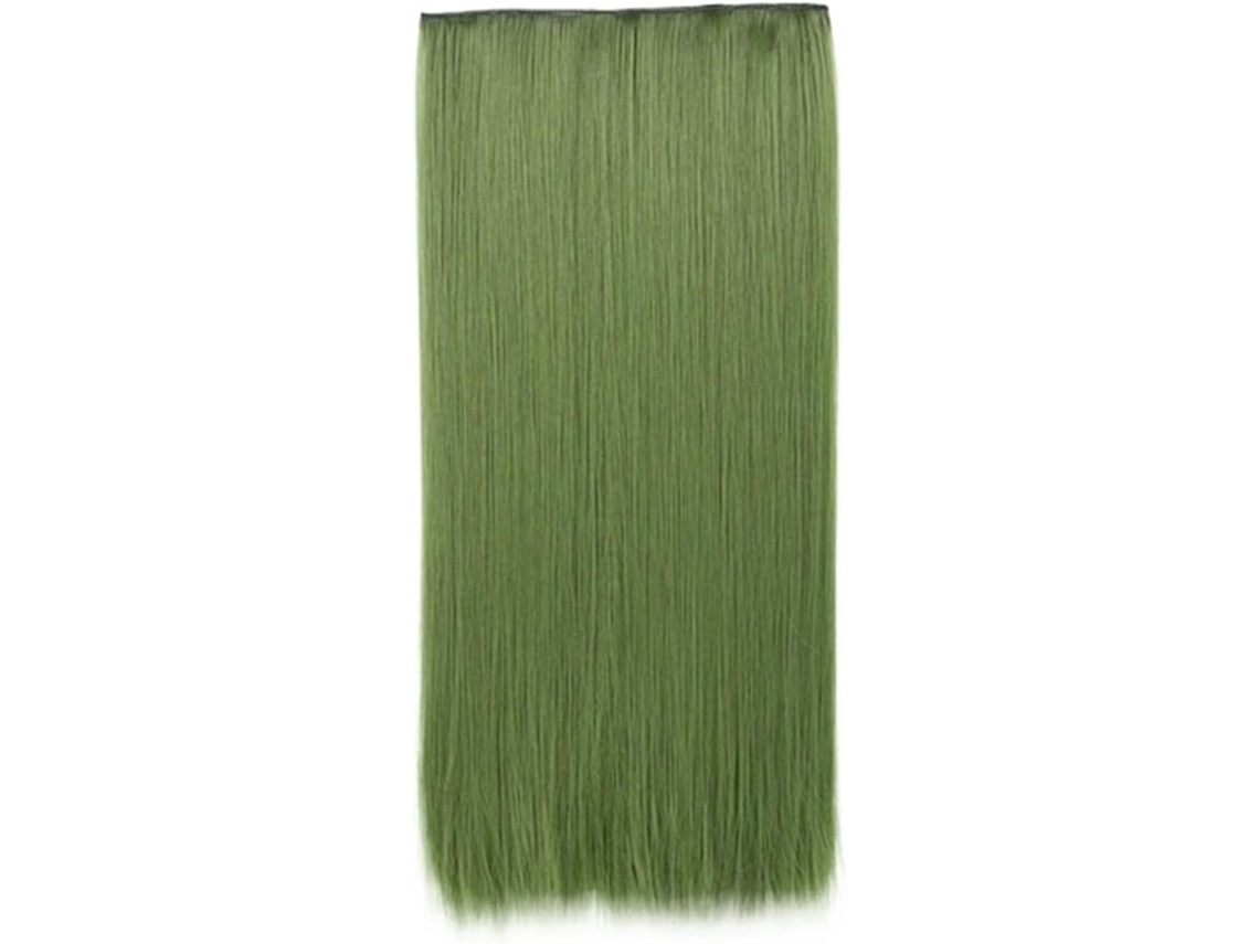 Aplique de Cabelo Coque Feito de Cabelo Sintético Longo e Liso em uma Única Peça, com 5 Presilhas. SFUSHOS
