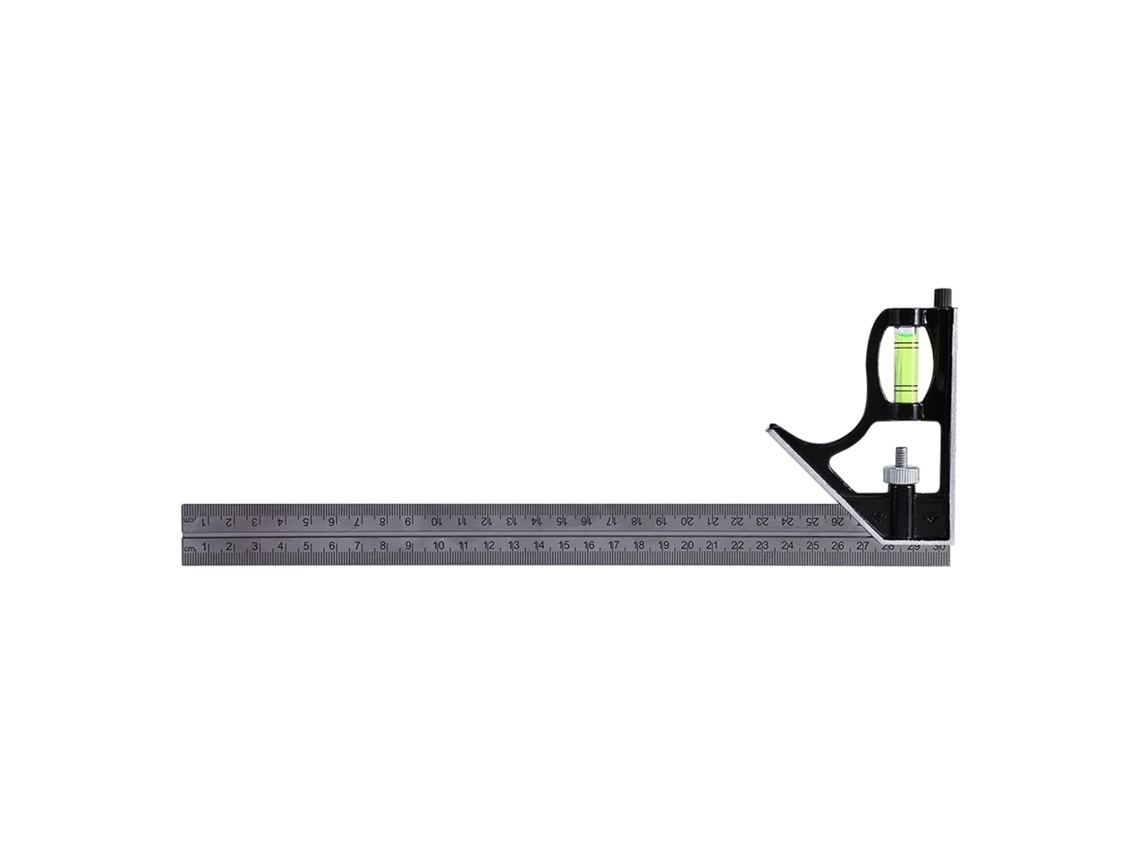 Conjunto De Esquadro Combinado Ajustável 300mm 12 Polegadas Para Engenheiro, Régua De Ângulo Reto, Ferramenta De Medição