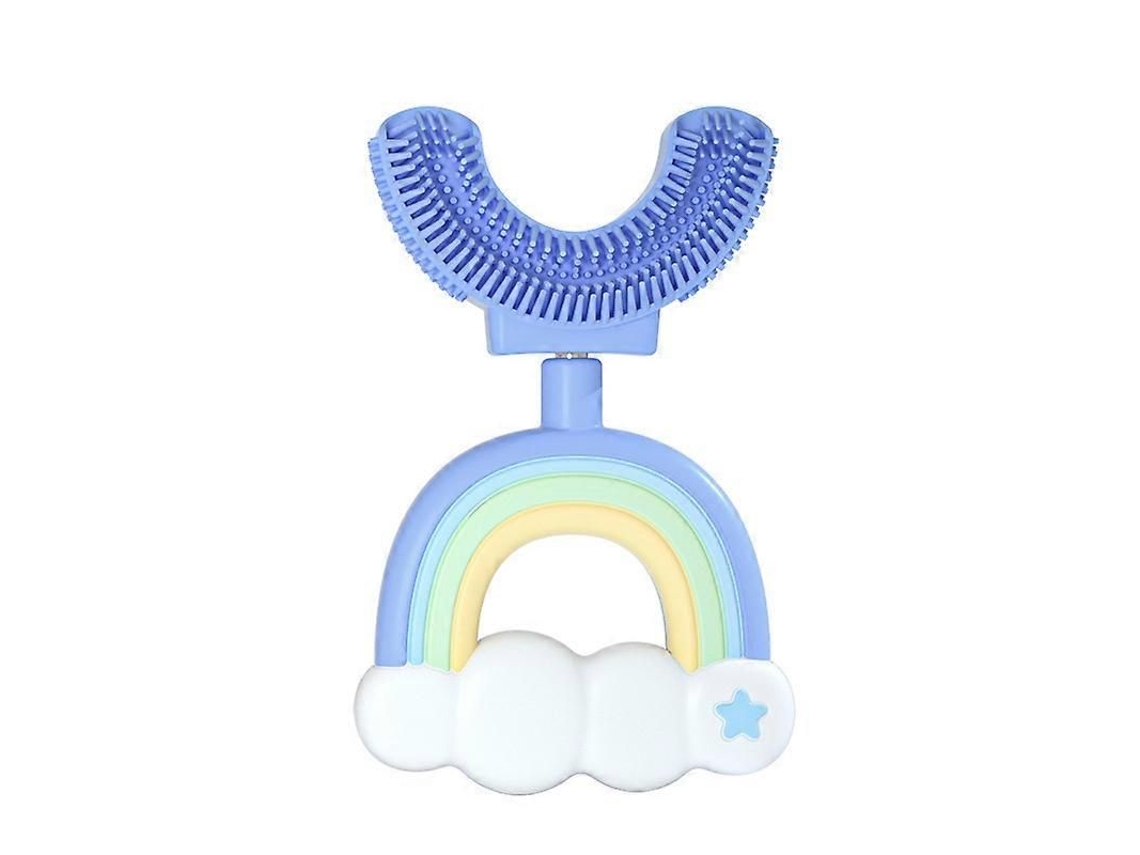 Escova de Dentes Infantil em Formato U com Cabeça Silicone Macia, Treinamento Manual, Design Limpez a Oral 360° para Bebês e Cr GOKOCO