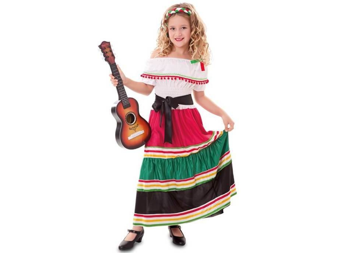 Fato de Menina DISFRAZZES Mariachi Mexicana (Tam: 7 a 9 anos)