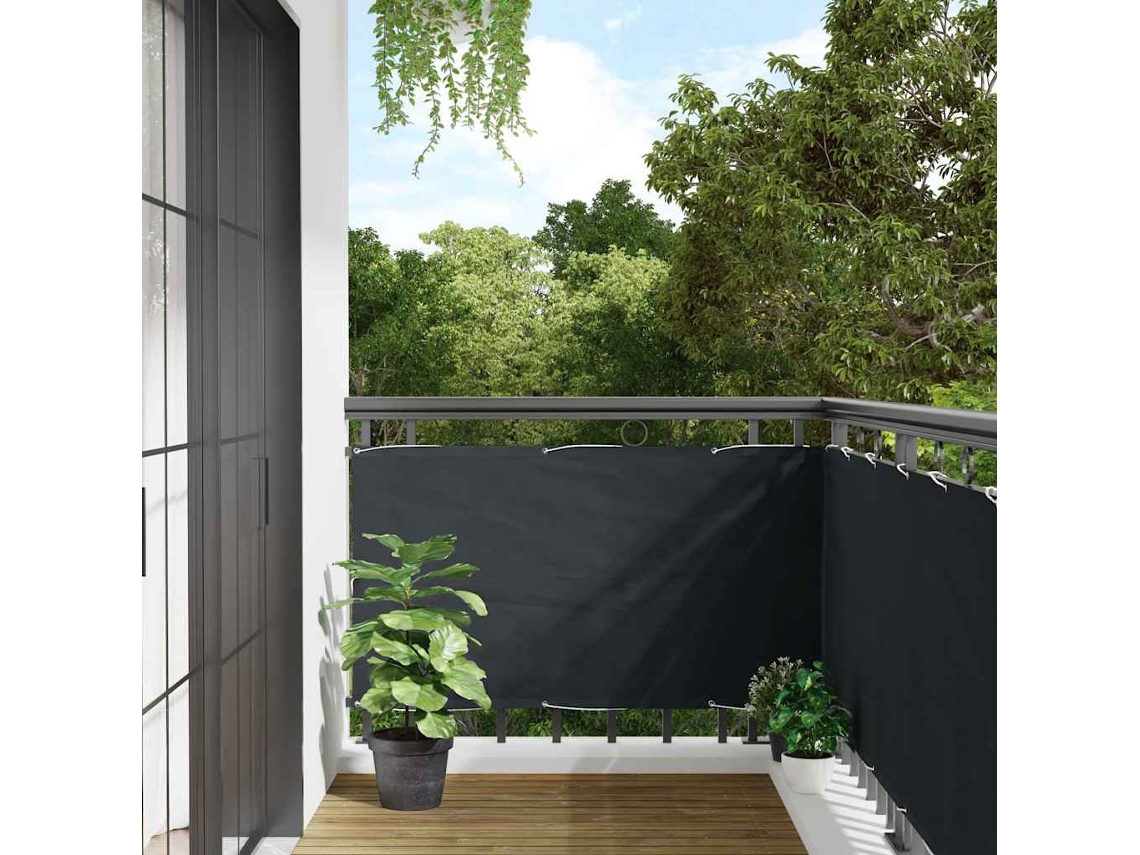 Vidaxl Tela Varanda Tecido Oxford 75x400 Cm Antracite