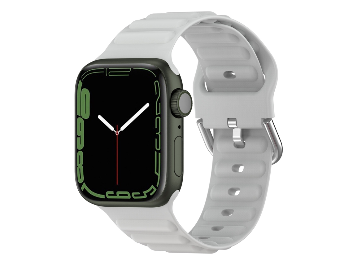 Bracelete de relógio Ocean Ripple para Apple Watch série 8 e 7 45 mm / SE 2 e 6 e SE e 5 e 4 44 mm (cinza claro)