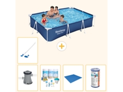 Bestway Piscina Bestway Steel Pro Retangular - 300x201x66 Cm - 6-peças S22089