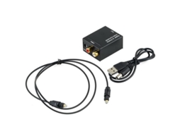 Conversor De Áudio Digital Para Analógico Com Cabo Carregamento Usb E Fibra Óptica