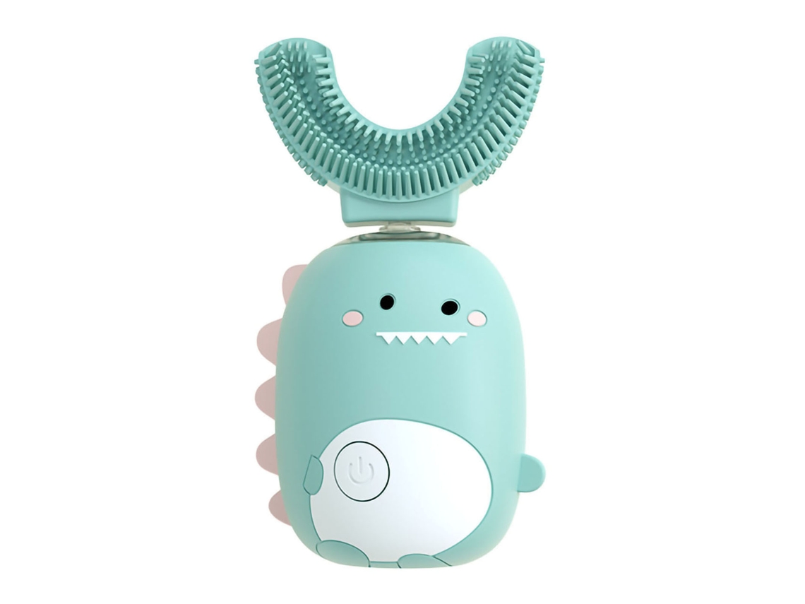 Escova Elétrica Infantil LAXISCREED U Forma Dinossauro Azul