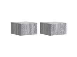 Maison Exclusive - Gabinete De Canto Montado Na Parede 2 Unid. Sonoma Cinzento