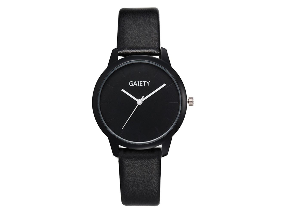 Reloj Hombre Gaiety Estilo Simple Negocios Correa Pu Dial Redondo Analógico Cuarzo