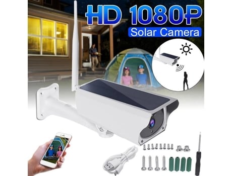 Tempsa Hd 1080P Solar Câmera Ip Vigilância Wifi App Segurança Exterior Visão Noturna À Prova D' Água