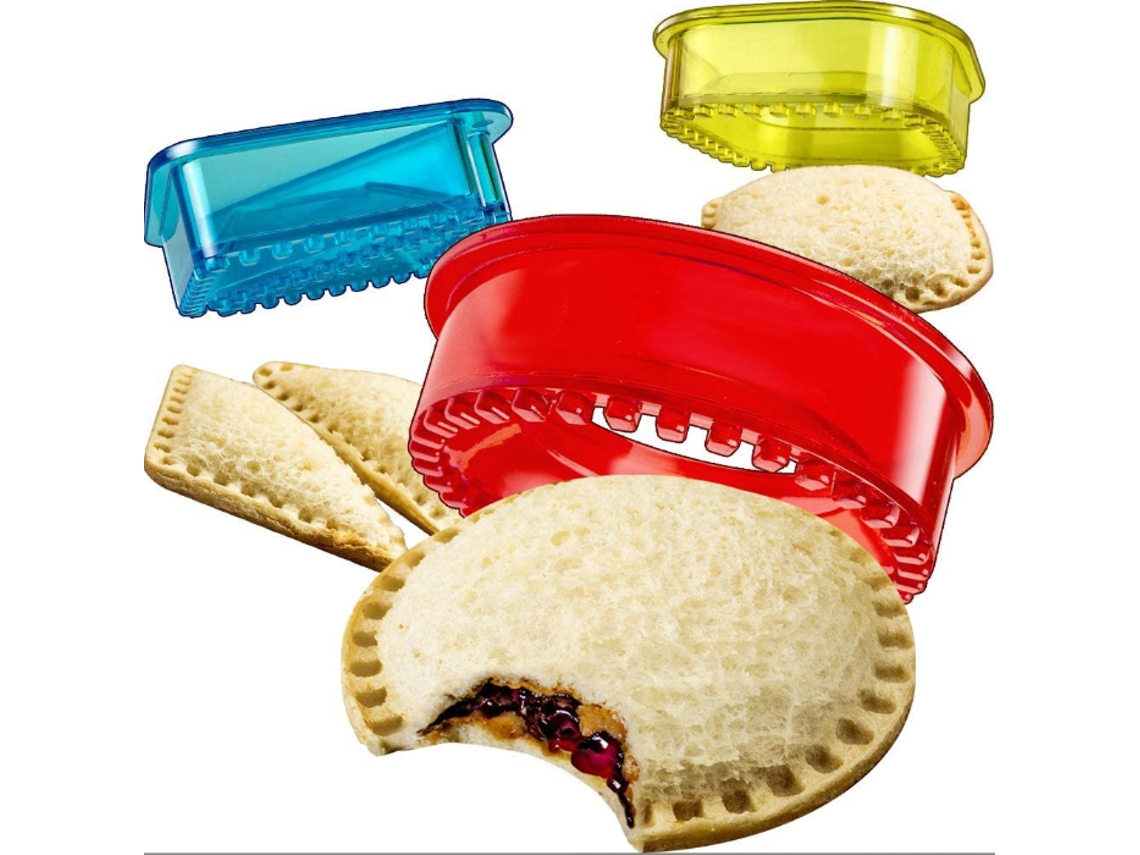 Cortador E Selador De Sanduíches(triângulo+ Quadrado Círculo Vermelho)