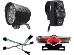 Conjunto De Luzes Para Bicicleta Elétrica: Farol Dianteiro E Lanterna