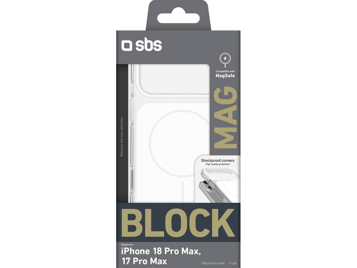 Capa SBS Block MagSafe iPhone 18 Pro Max/ iPhone 17 Pro Max (Branco)
