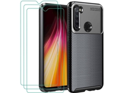 Capa + Película Xiaomi Redmi Note 8 HONGWE. Preto