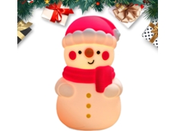 Luminária Noturna De Natal Em Forma Boneco Neve Led