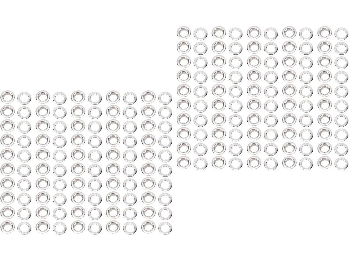 Kit Com 100 Ilhós De Latão, Metálicos Ferramenta Instalação Para