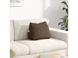 Vidaxl Travesseiro Para Costas Castanho 45 X 20 X 35 Cm Tecido