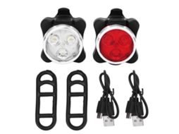 Luz LED Mali recarregável USB, dianteira e traseira, sinalização de segurança