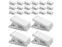Clips De Crachá De Metal Pp Transparente, 60 Unidades, Porta Crachá Multifuncional Portátil Casa, Escola E