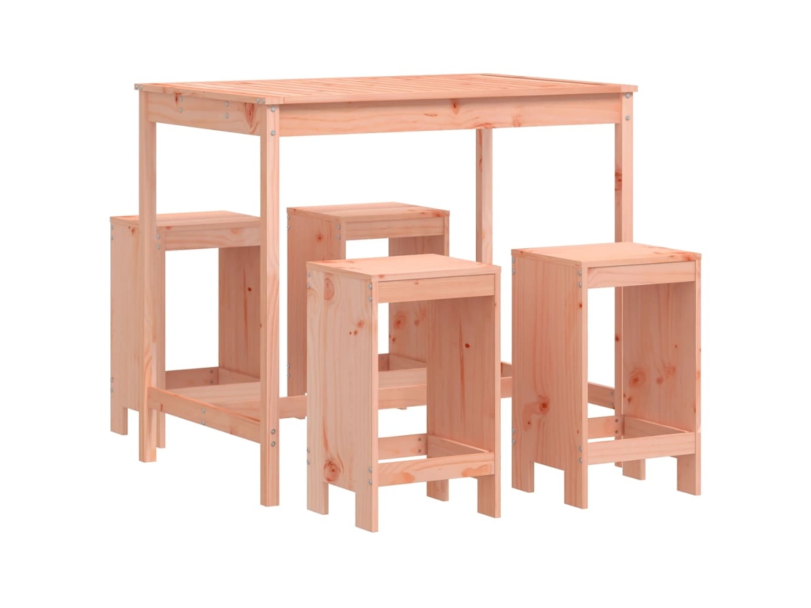 Maison Exclusive - 5 Pcs Conjunto De Bar Para Jardim Madeira De Douglas Maciça