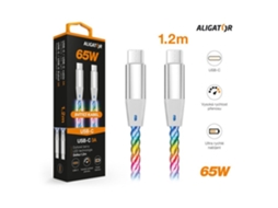 Aligator Cabo De Dados Light 3a, 65w Usb-c/usb-c 0,5m