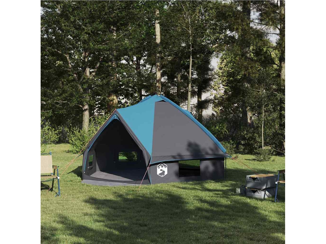 Vidaxl Tenda Teepee Para 6 Pessoas 6 Pessoa Azul E Cinza