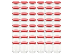 Glass Jam Jar, Glass Jam Jars Vidaxl Vermelho Vidro (n/a)
