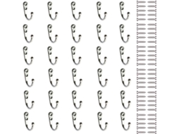 Conjunto De 30 Ganchos De Rosca Para Roupas, Alta Resistência, Para Parede, Ideal Para Quarto