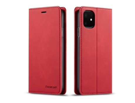Capa Para Iphone 11 Forwenw Pele Sintética Vermelho