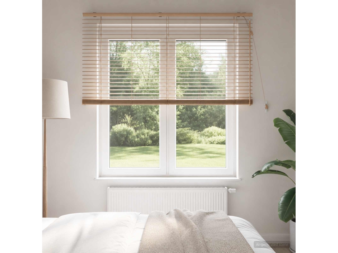 Vidaxl Cortina Veneziana Aparência De Carvalho 160 X 160 Cm 35 Mm