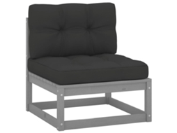 Middle Sofa, Middle Sofas Vidaxl Cinzeto Madeira De Pinho (n/a)
