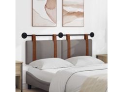 Vidaxl Cabeceira Suspensa Liso Cinzento-acastanhado 150 X 55 X 5 Cm