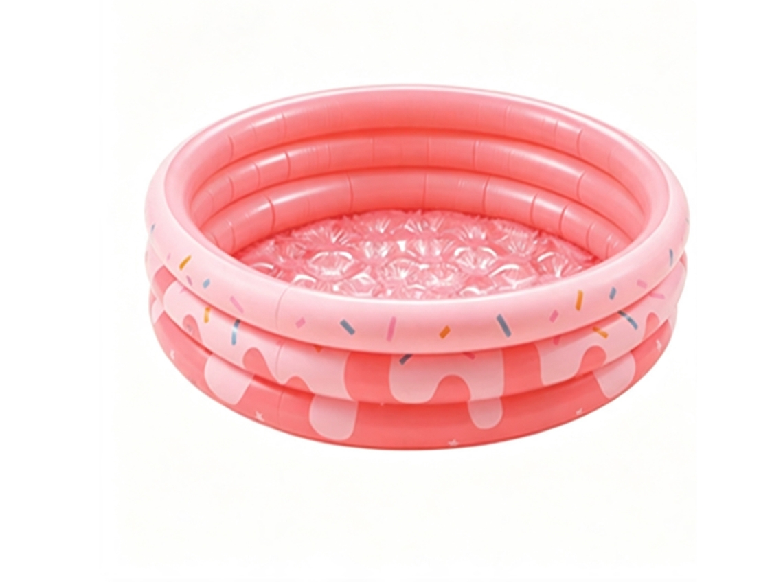 Piscina Gonflable Para Crianças, Piscina Familiar Doméstica, Pataugeoire/piscine À Balles Rose Épaisse