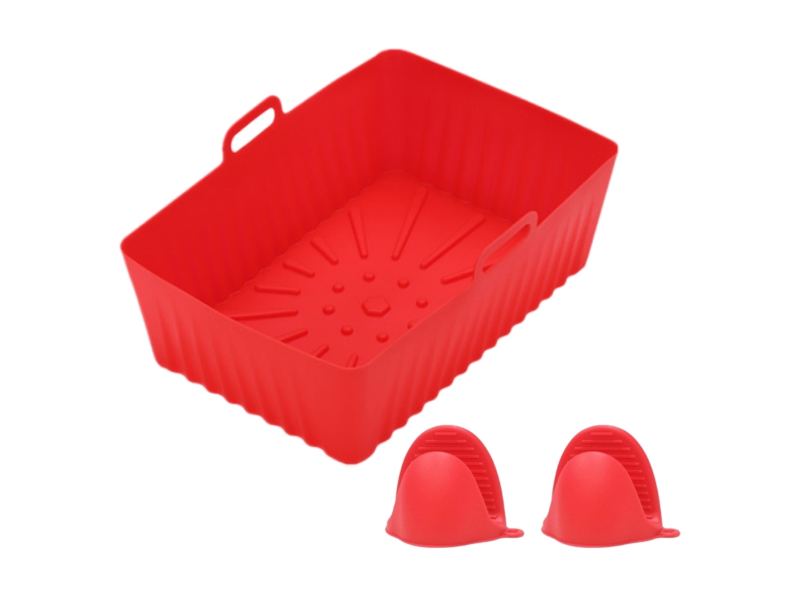 Forros Reutilizáveis de Silicone para Air Fryer Cestas Retangulares Acessórios para Air Fryer NEVEANCE