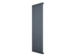 Radiador Oval De Coluna Simples 1600x480 Mm - Cinza Antracite| Aço Carbono, 1.5 Mm, 1125w | Design Elegante | Alta
