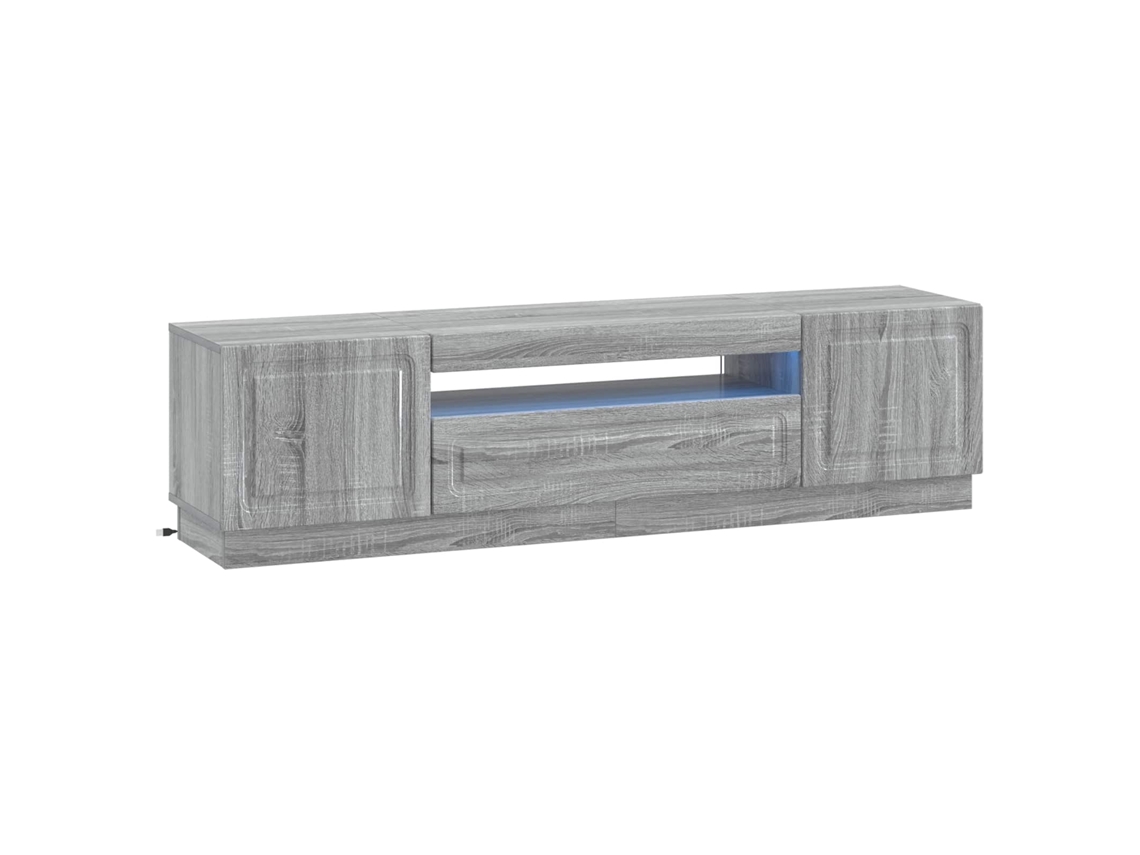 Vidaxl Gabinete De Tv Led Sonoma Cinzento Derivados De Madeira