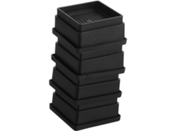 Deslizadores de plástico preto Yardenfun para cadeiras reclináveis, suportes para pés resistentes com montagem inclusa.
