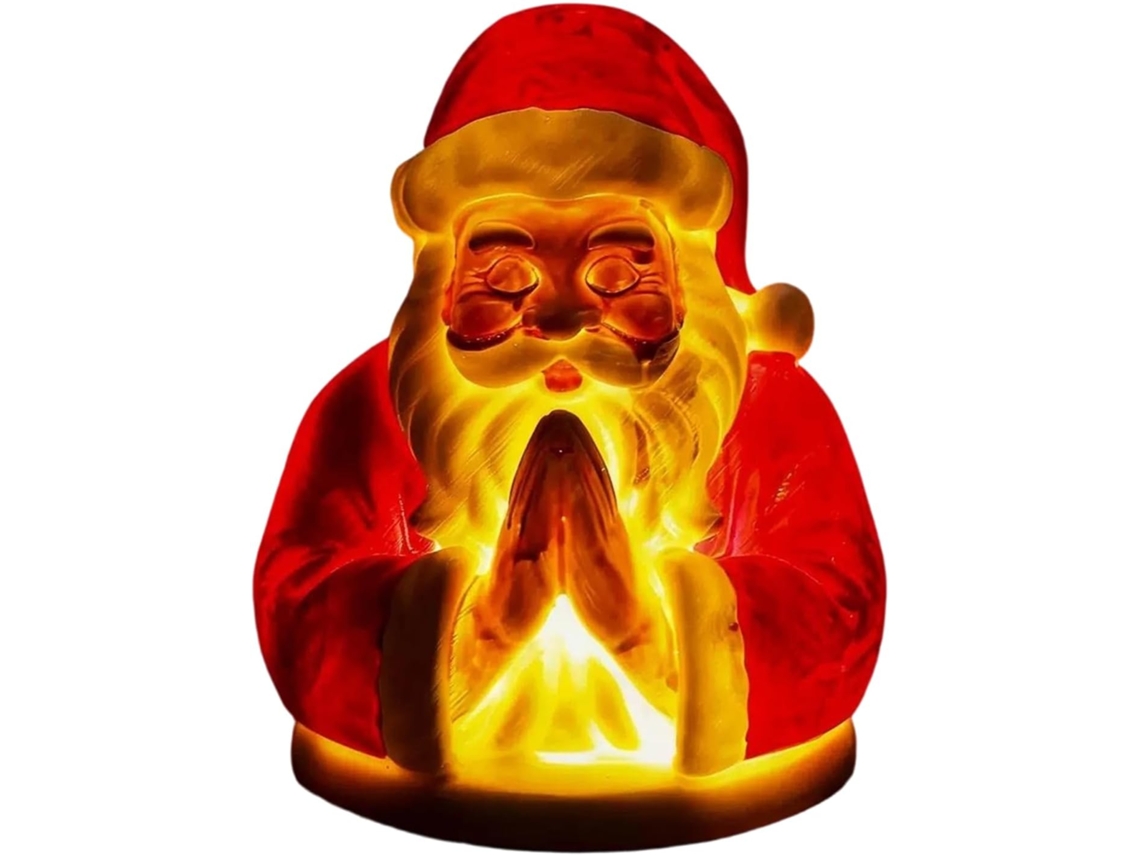 Luminária Noturna De Papai Noel Para O Natal Luz Quente Inverno