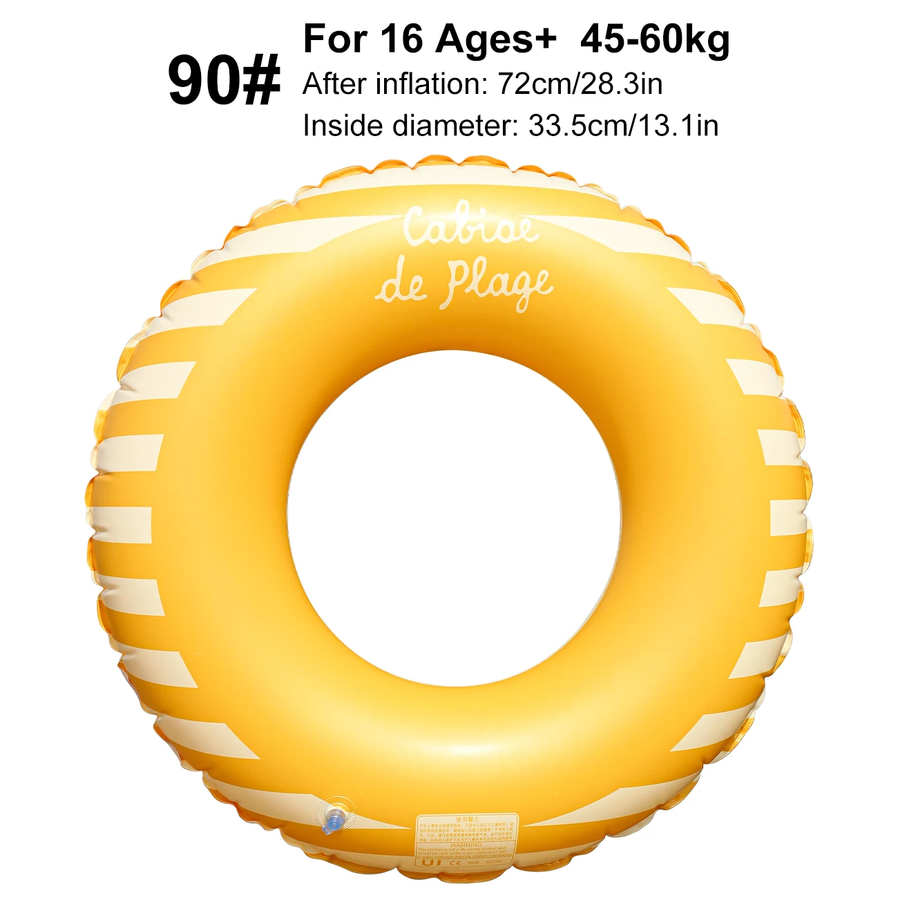 (amarelo, 90) Boia Inflável Para Piscina, Ideal Para Festas De Verão Na Praia Para Adultos.