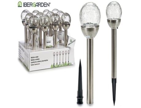 Candeeiro em Forma de Lâmpada Prata Metal Cristal Plástico (7,5 x 38 x 7,5 cm)