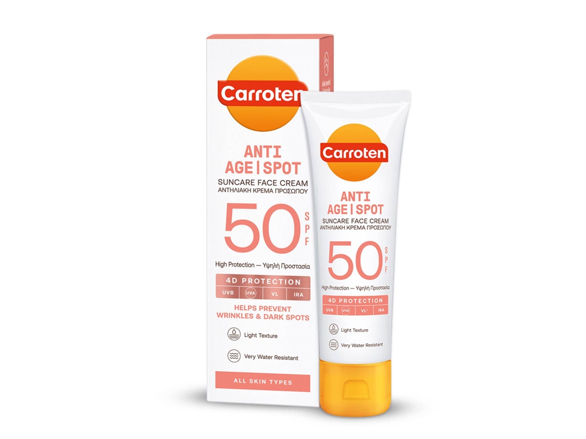 Anti Age Spot Sun Care Face Cream 4d Spf50 Carroten