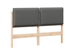 Cabeceira Estofada Cinza Natural e Claro 135 cm MAISON EXCLUSIVE
