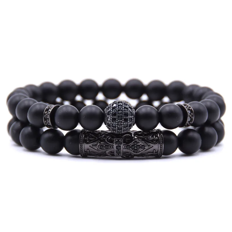 Pulseira Preta Com Pingente, Joia E Pulseira Com Pedras Preciosas.