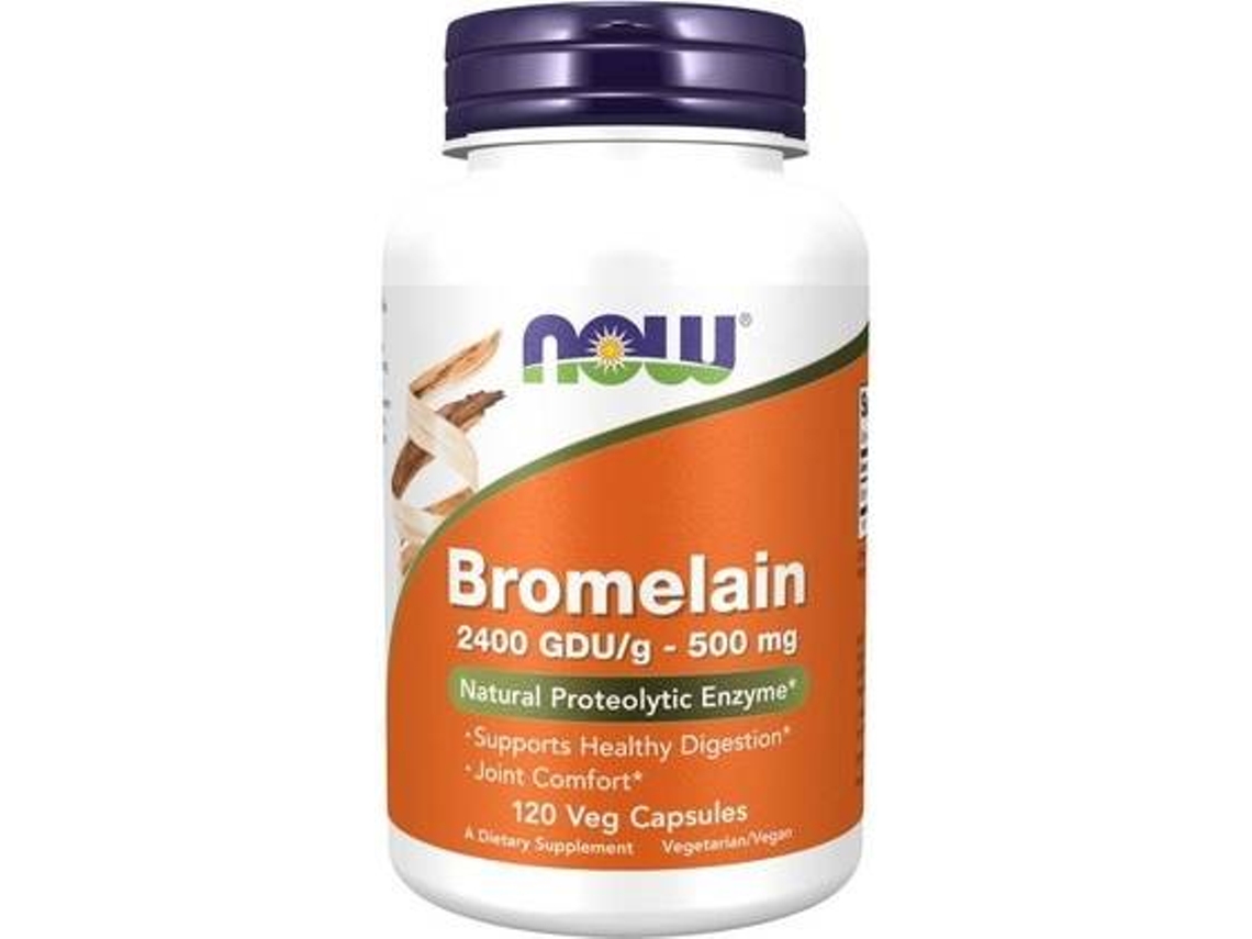 Suplemento Alimentar NOW Bromelaína (120 cápsulas vegetais)