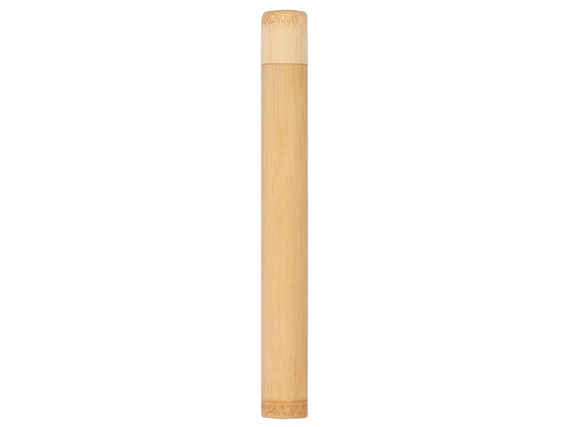 Recipiente Redondo Para Chá Em Bambu Carbonizado Ecológico Natural Tubo Armazenamento Incenso Estilo Retrô